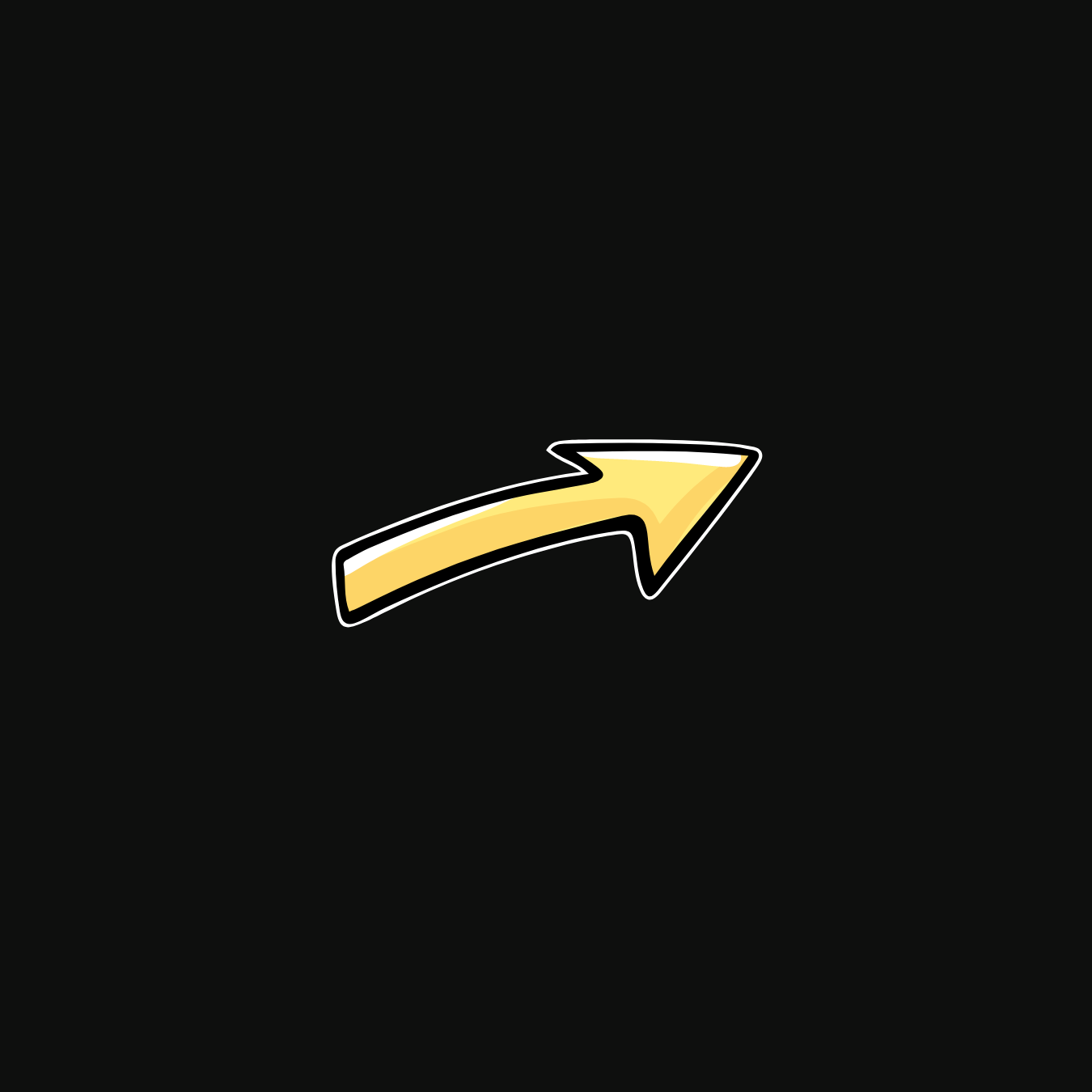  | Yellow Arrow PNG Set of 9 High Quality Images