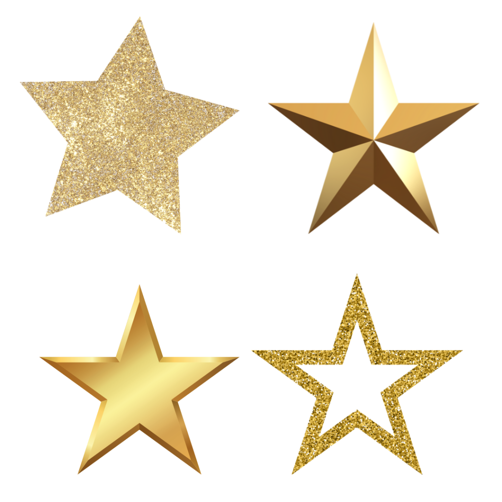 Gold star PNG 